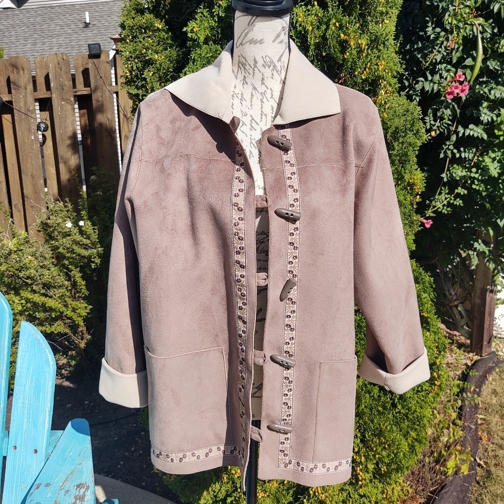 Alfred Dunner 12 Nordic Faux Suede Jacket! - Picture 8 of 12